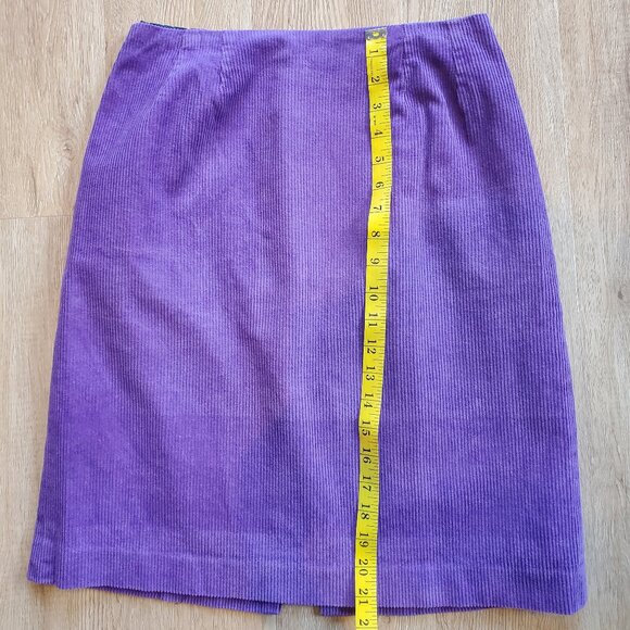*AS-IS* Vintage Purple Corduroy Pencil Skirt - Picture 4 of 7